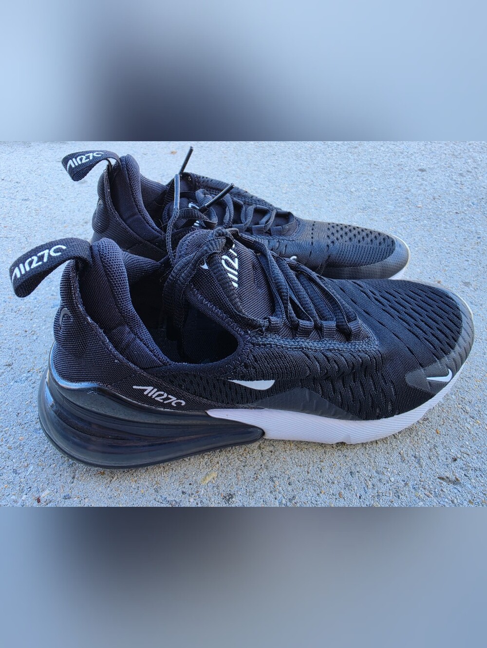 Nike Air Max 270 Black White Sneakers W6.5 AH6789-001